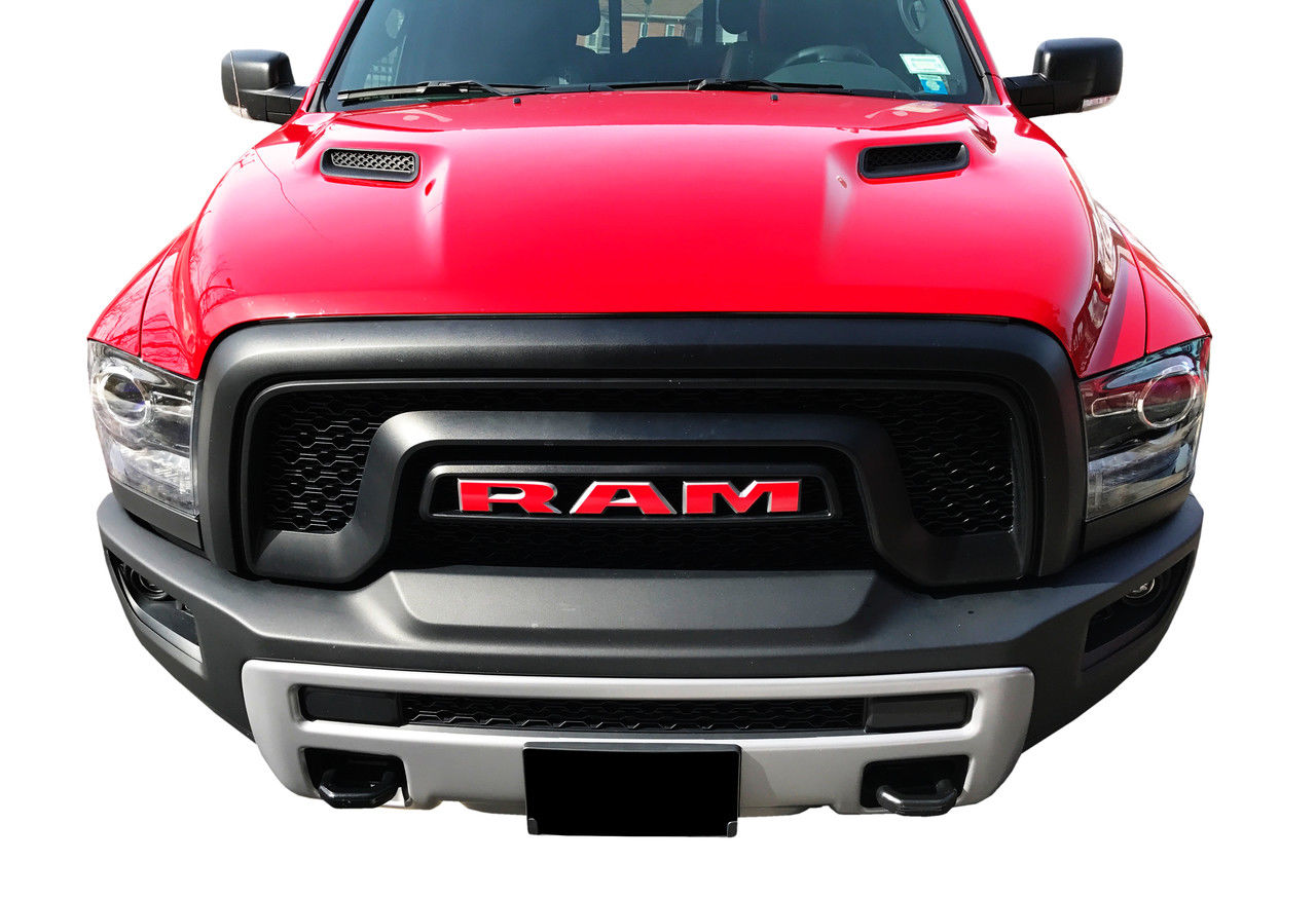 "RAM" Grille Decal Overlay Kit 15-18 Dodge Ram Rebel - Click Image to Close